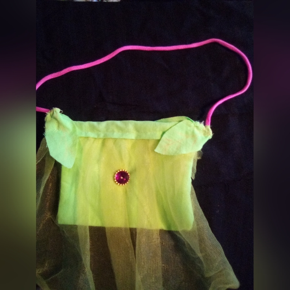 Faery Realm Adventures Handmade Bag Costumes Fairy  Green Yellow Small NWT
